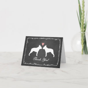 Agradecimiento de boda de Boston Terriers