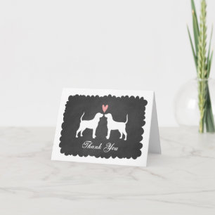 Agradecimiento de boda de Coonhounds