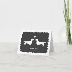 Agradecimiento de boda de Dachshunds