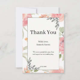 Agradecimiento de Boda de Jardín de Primavera de M
