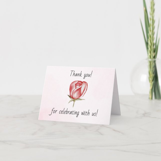 Agradecimiento de boda de jardín de primavera vera (Anverso)