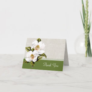 Agradecimiento de Boda de Magnolias Blancas Elegan