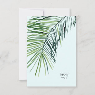 Agradecimiento de Boda de Palma Tropical Hielo Azu