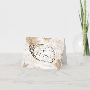 Agradecimiento de boda de playa con ostras en acua