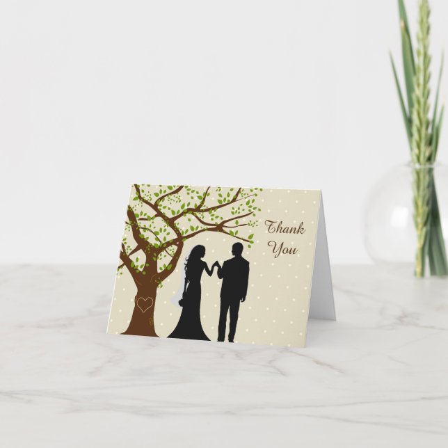 Agradecimiento de boda del árbol de roble de la no (Anverso)