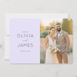 Agradecimiento de Boda Elegante Lavanda