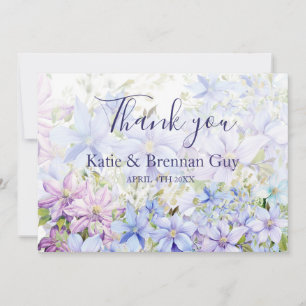 Agradecimiento de Boda Elegante Periwinkle