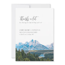 Agradecimiento de Boda en Montaña Elegante 