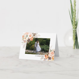 Agradecimiento de Boda Floral Boho Terracota Otoño