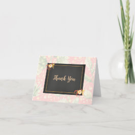 Agradecimiento de boda floral coral
