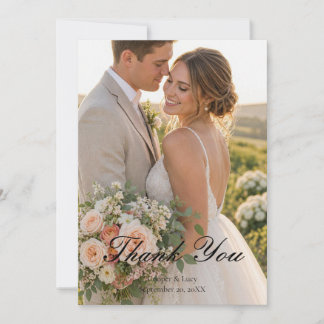 Agradecimiento de Boda Floral de Coral Rosado con