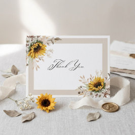 Agradecimiento de Boda Floral de Otoño Elegante