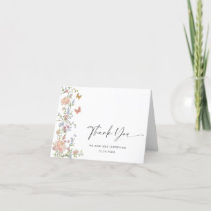 Agradecimiento de boda floral pastel de rosa Ornat