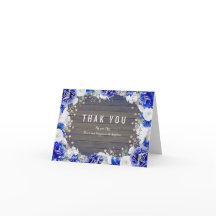 Agradecimiento de boda floral rústico marina