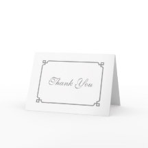 Agradecimiento de Boda Gray Deco Chic