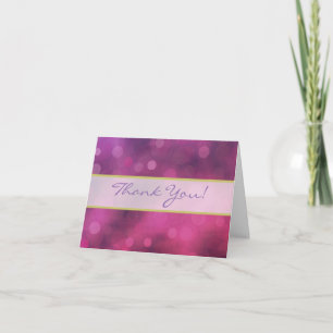 Agradecimiento de Boda Luces Brillantes Rosadas y