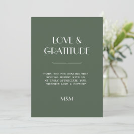 Agradecimiento de boda minimalista escandinavo ver