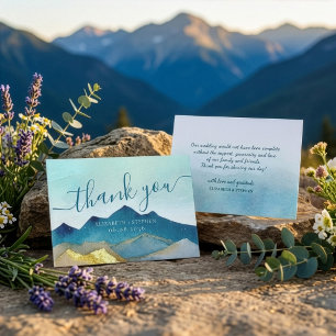 Agradecimiento de boda Montañas Azules y Doradas a