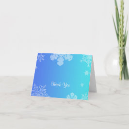 Agradecimiento de Boda Posh de Copo de Nieve Azul