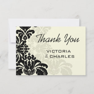 Agradecimiento de boda Real Negro Damask