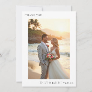 Agradecimiento de boda tropical con acuarela moder