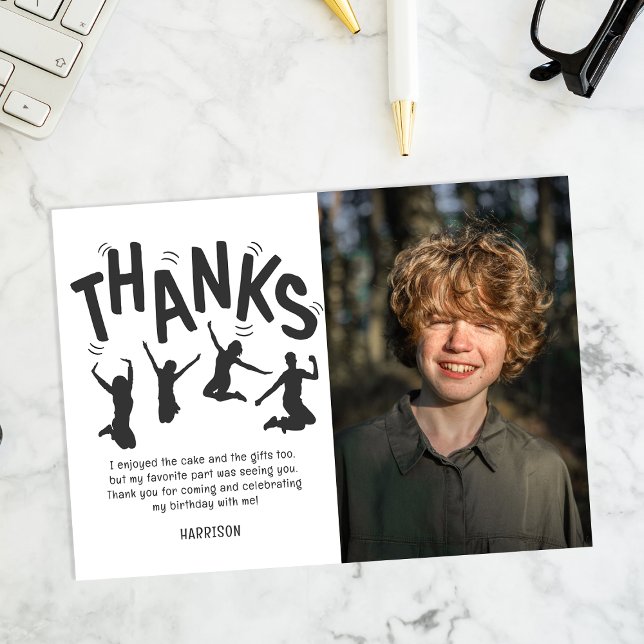 Agradecimiento de cumpleaños infantil en trampolín (Subido por el creador)