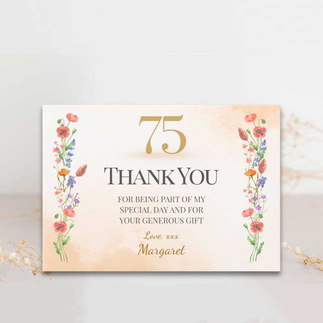 Agradecimiento de cumpleaños número 75 con suave f (Subido por el creador)