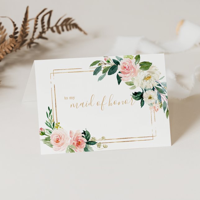 Agradecimiento de Dama de Honor Geométrico Verde y (Subido por el creador)