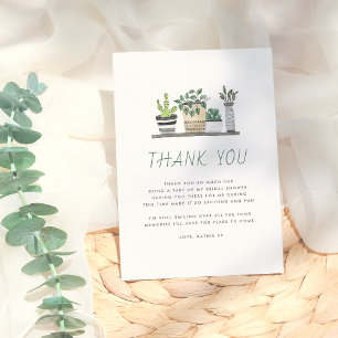 Agradecimiento de Despedida de Soltera con Plantas