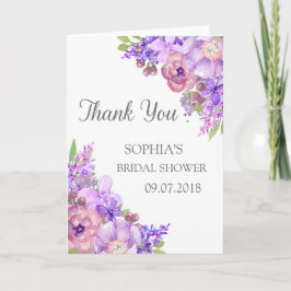 Agradecimiento de Despedida de Soltera Floral Púrp
