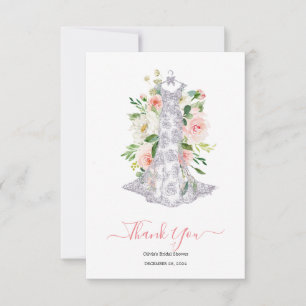 Agradecimiento de Despedida de Soltera Floral Rosa