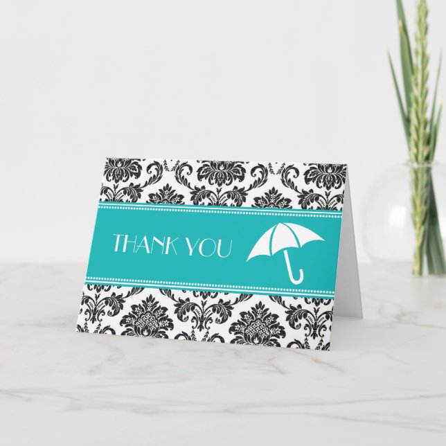 Agradecimiento de Despedida de Soltera Negro y Azu (Anverso)