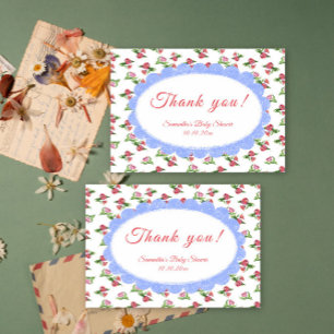 Agradecimiento de Flores Vintage Acuarela para Bab