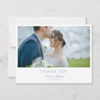 Agradecimiento de foto de boda de caligrafía clási