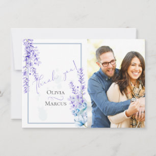 Agradecimiento de foto de boda     Lavanda acuarel