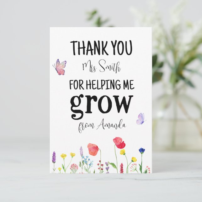 Agradecimiento de los profesores de verano de flor (Anverso de pie)