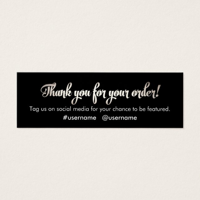 Agradecimiento Del Cliente Gracias Por Su Pedido (Frente)