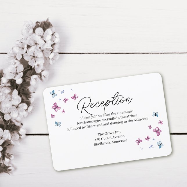Agradecimiento Delicada tarjeta de recepción de mariposa (Subido por el creador)