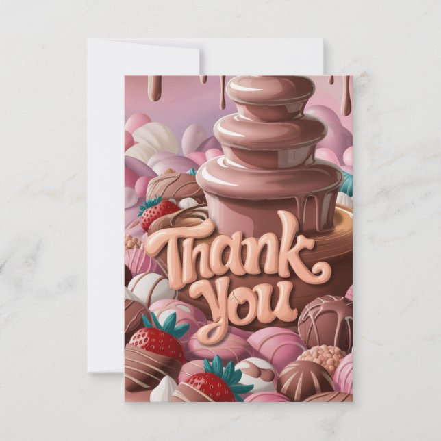 Agradecimiento Delicious Magic Chocolate tarjeta de agradecimient (Anverso)