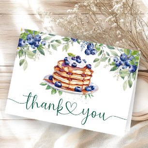 Agradecimiento Desayuno Brunch de Blueberry Baby Shower Tarjeta d