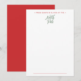Agradecimiento Desde la mesa de la tarjeta Elves de Santa