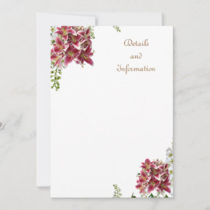 Agradecimiento Detalles e Información Tarjeta de Boda