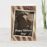 Día de Veteranos de la Vintage - Tarjeta de saludo