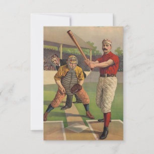 Agradecimiento Dibujo de tarjeta de béisbol deportivo vintage