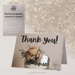 Agradecimiento Discoteca | Boho Florals | Tarjeta de agradecimien