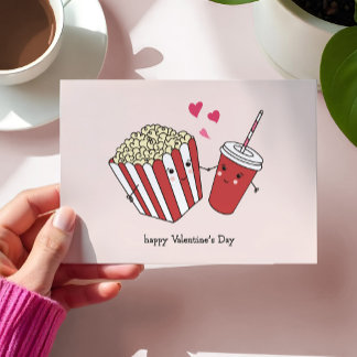 Agradecimiento Diseño De Popcorn De Tarjeta Día de San Valentín C