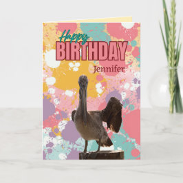 Agradecimiento Diversión personalizada, colorida tarjeta de cumpl