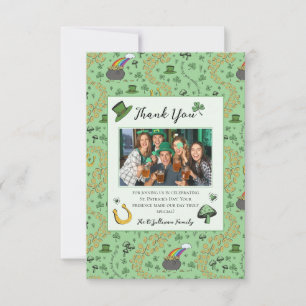 Agradecimiento Divertido Green St Patricks Tarjeta de agradecimie