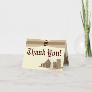 Agradecimiento doblado tarjeta Vintage Country Bar