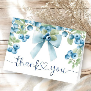 Agradecimiento Doble Azul para Baby Shower Blueber